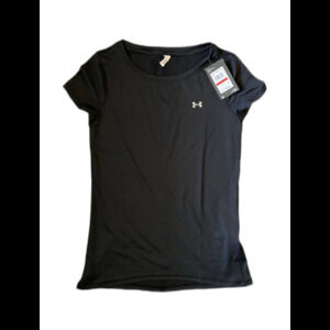 Under Armour Fitted Tech Black Mesh Short Sleeve Shirt XS NWT